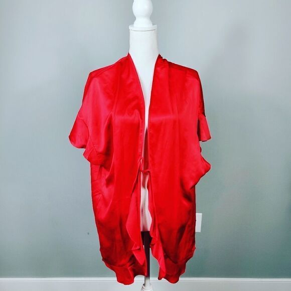 Victoria's Secret Satin Kimono Robe. Red. One Size#26 - Picture 2 of 13